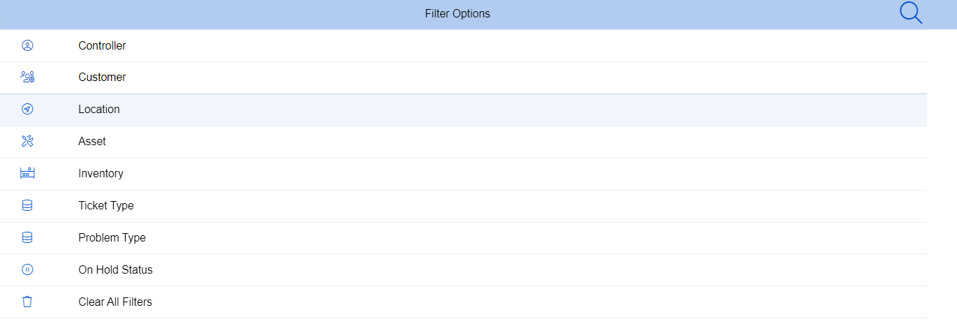 ticket filters